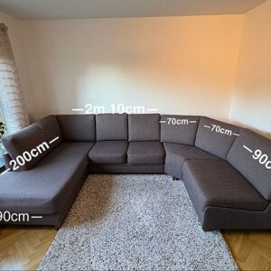 Divan soffa i brun färg