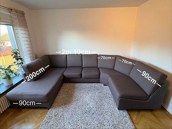 Divan soffa i brun färg