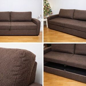 Brun bäddsoffa – mycket fint skick