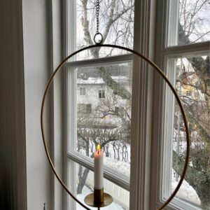 Elegant hängande ljusstake – messingsmetall, som ny