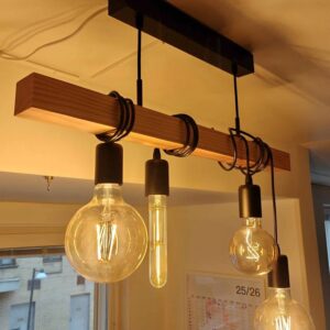 Nordic Light taklampa – 4 hängande glödlampor, fint skick