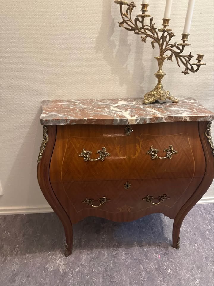 Antik byrå med marmorskiva - Bild 6
