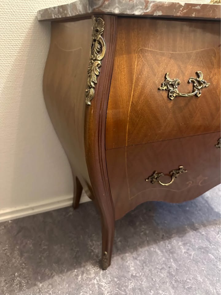 Antik byrå med marmorskiva - Bild 4